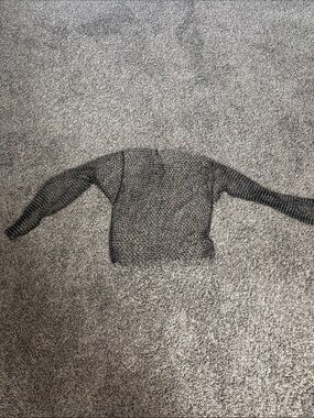 Women's Gray Cropped Knit Sweater